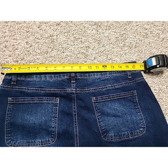 Flamingals Womens Cargo Jogger Jeans Mid Rise Multi Pocket Denim XXL New - Picture 11 of 14